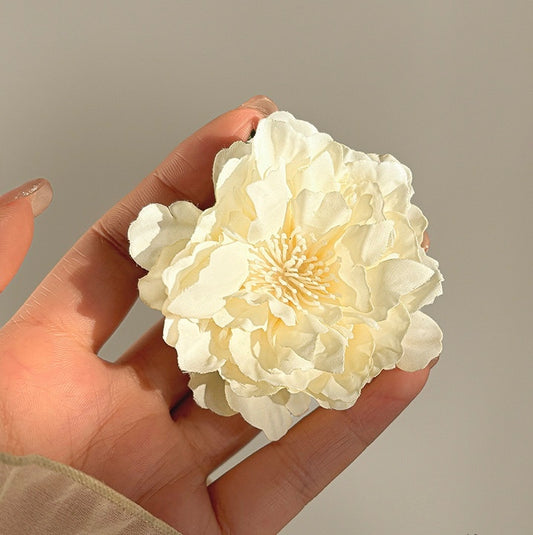 Ivory Embers Flower Hair Clip