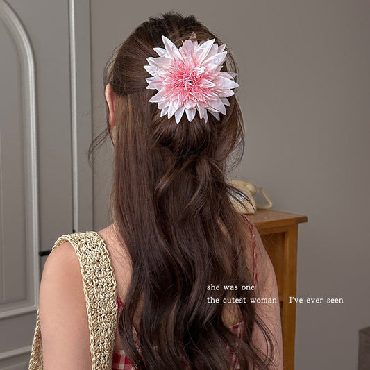 Rosy Whisper Floral Hair Clip