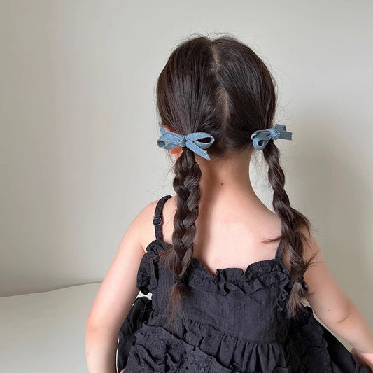 Denim Dream Bow Hair Tie(1 pc)