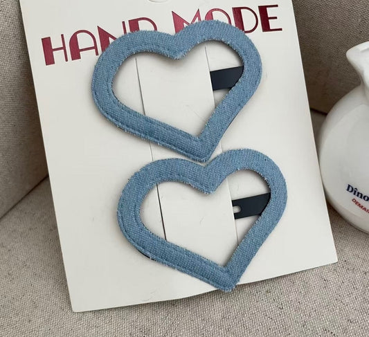 Heartloop Denim Hair Clip