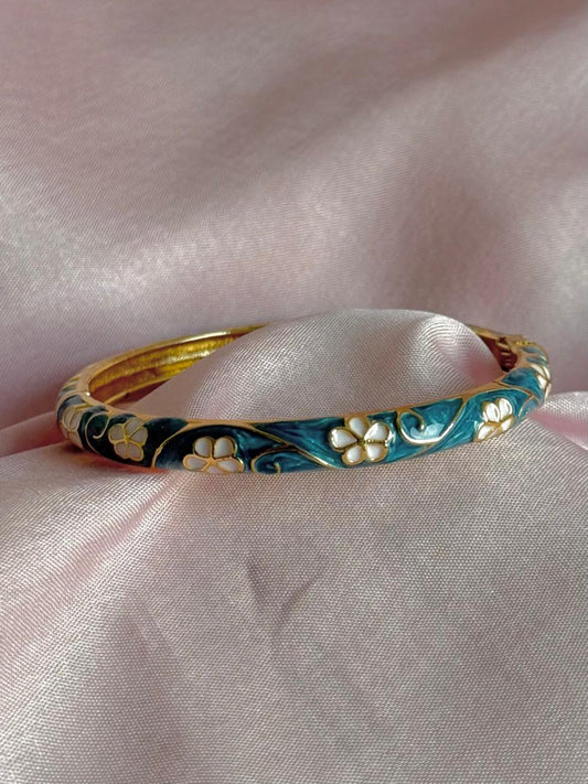 Starry Night Sprig Enamel Bangle