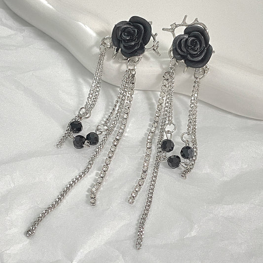 Roses of Midnight Earrings