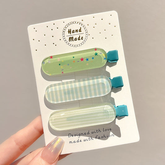 Green Sweet-pea Hair Clips (Combo)