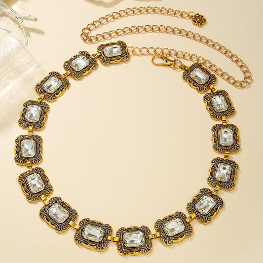 Ancient Allure Rhinestone Waist Chain
