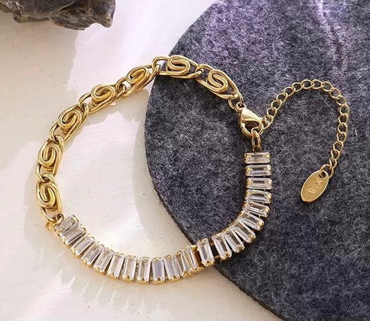 Rulebreaker Rhinestone Bracelet