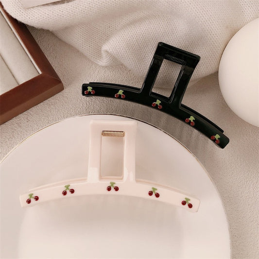 Retro Coded Cherry Claw Clip