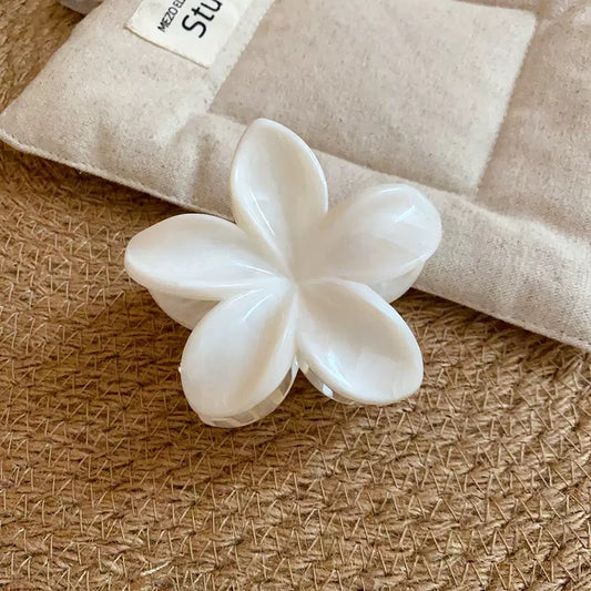 Coral Angel Flower Claw Clip