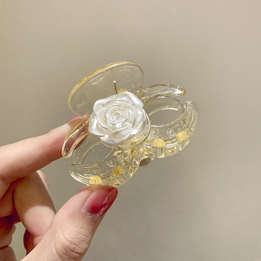 Ivory Rose Claw Clip