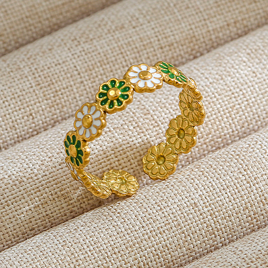 Spring-vine Flower Wrap Ring
