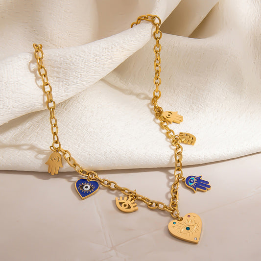 Gracias Boho Evil Eye Necklace