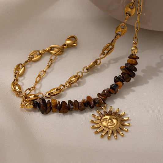 Beaded Grandeur Sun Necklace