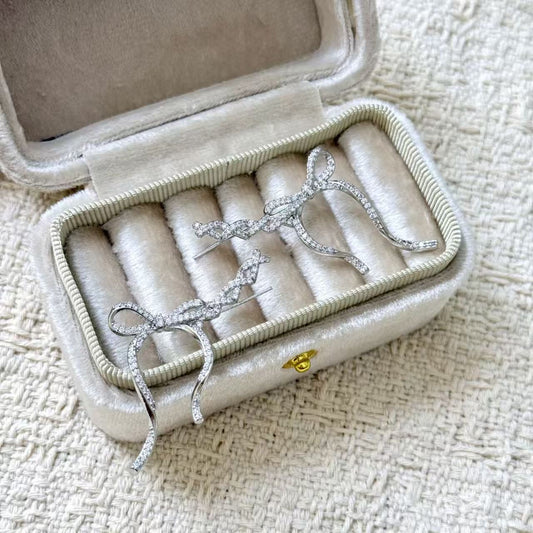 Champagne Bowknot Earrings