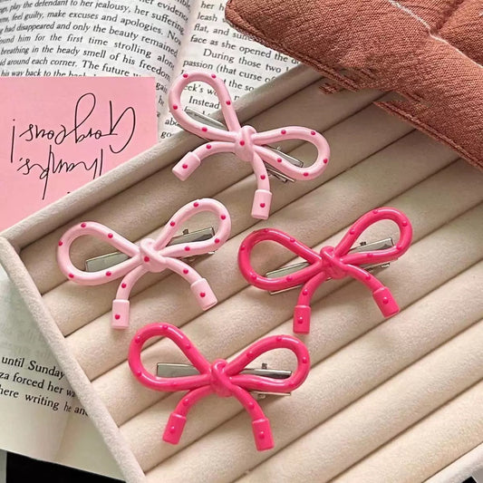 Soft Spotted Hair Clips (⁠Pack of 2)