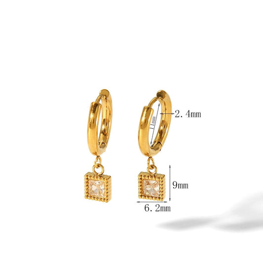 Andrea Dangling Gold Earrings