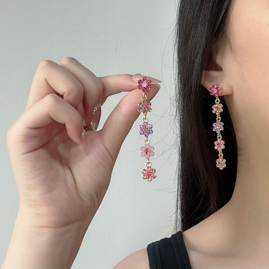 Blossom Cascade Multicolour Earrings