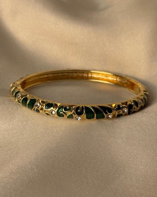 Victorian Verdure Enamel Bangle