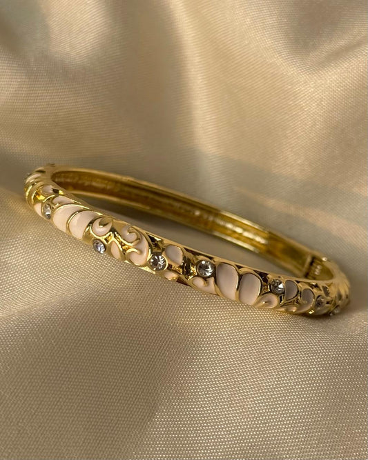 Graced by Pink Enamel Bangle