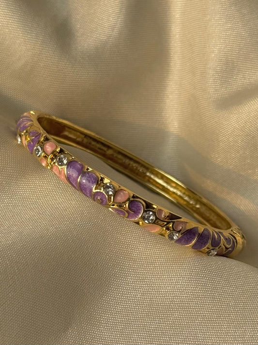Purple Poetic Enamel Bangle