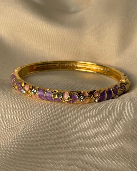 Purple Poetic Enamel Bangle