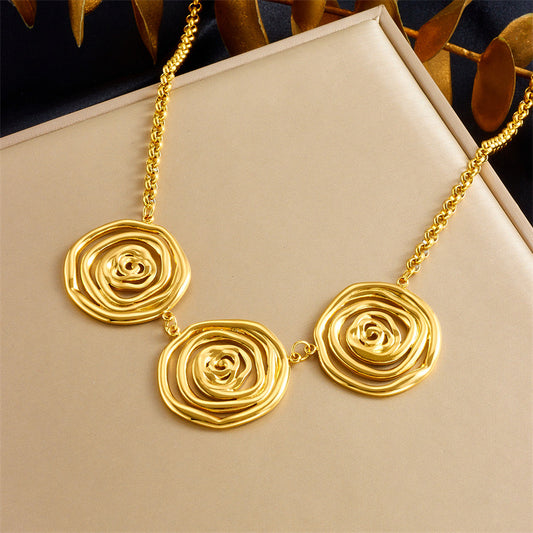 Ember Swirls Statement Necklace