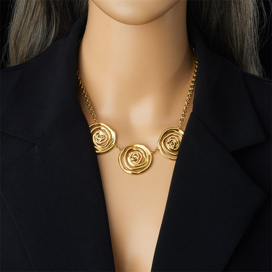 Ember Swirls Statement Necklace