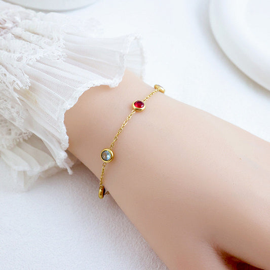 Multicoloured Tinted Stones Bracelet