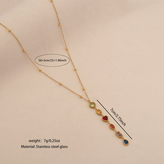 Florentia Multicoloured Y-Necklace