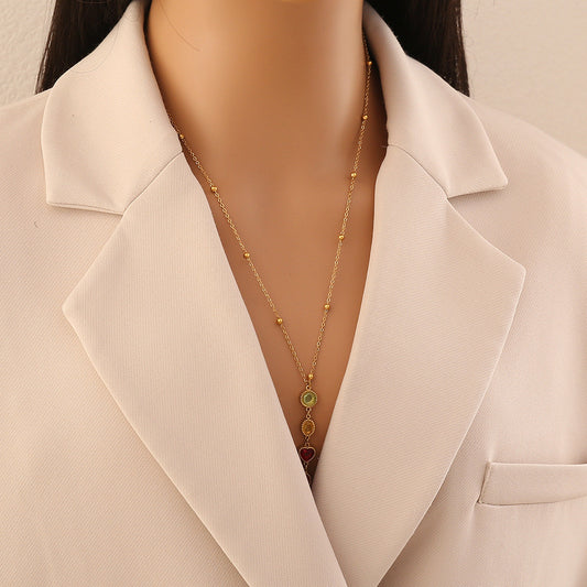 Florentia Multicoloured Y-Necklace