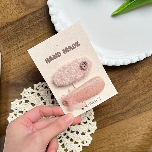 Blushy Pinkette Hair Clips