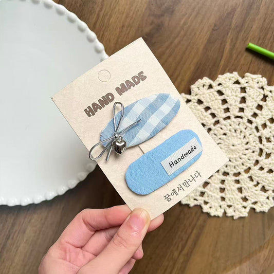 Pinteresty Pastel Plaid Hair Clips