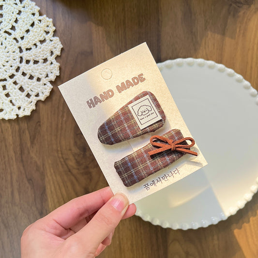 Mocha Mood Bow Hair Clip