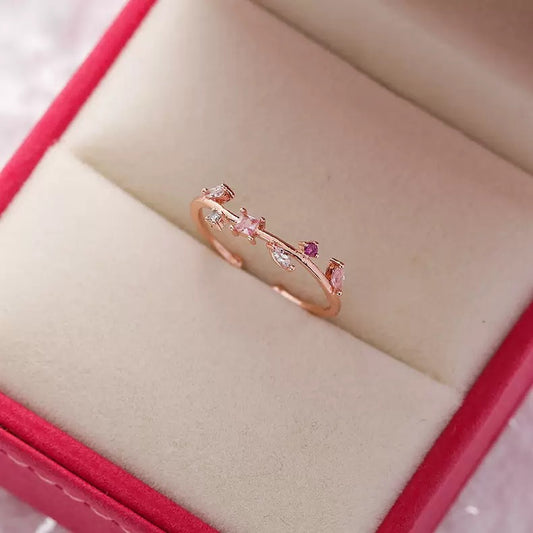 Rosaline Dainty Rhinestone Ring