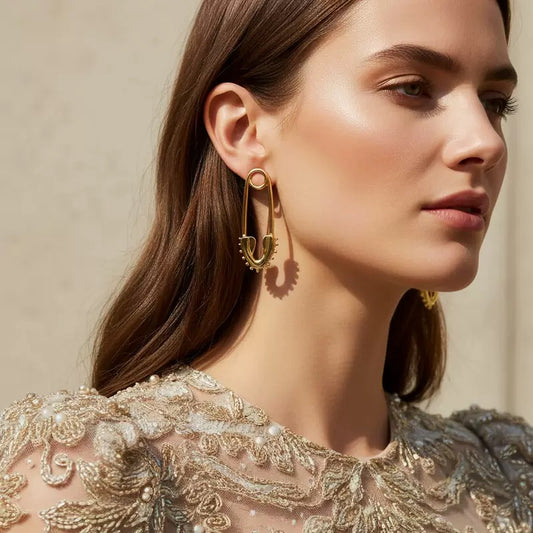 Main Character Safety Pin Earrings