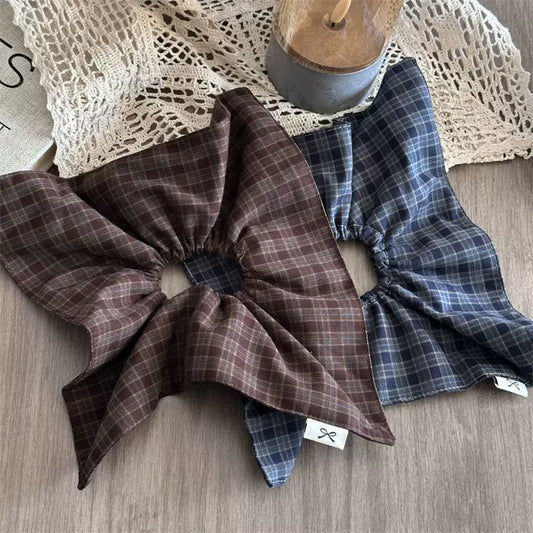 Autumn Plaid Square Scrunchie