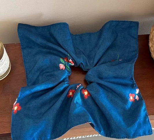 Prints of Fall Square Scrunchie