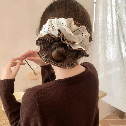 French-Countryside Lacework Scrunchie