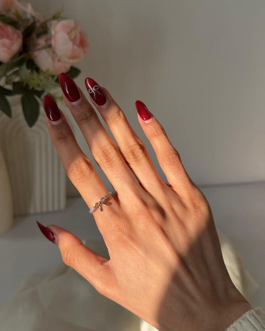 Dainty-promise Bow Ring