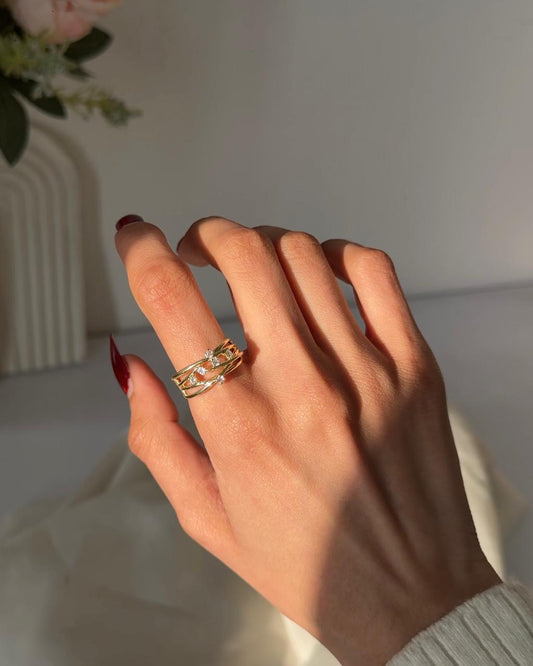 Entwined Rhinestone Ring