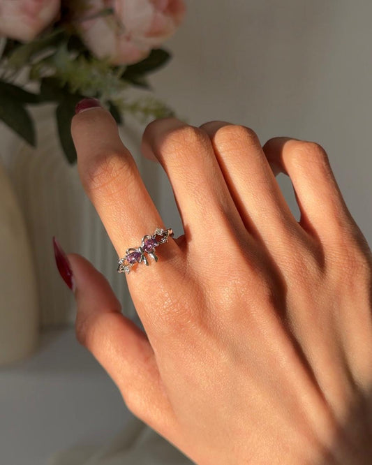 Pink Daydreaming Bow Ring