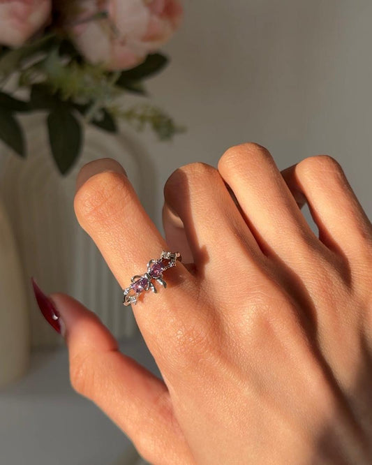 Pink Daydreaming Bow Ring