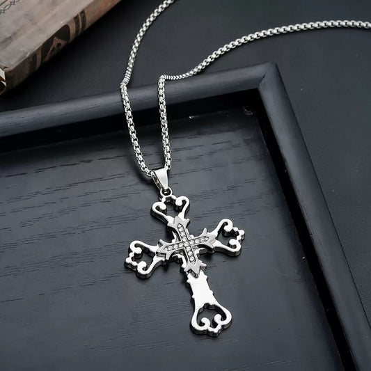 Gothic-Core Cross Necklace