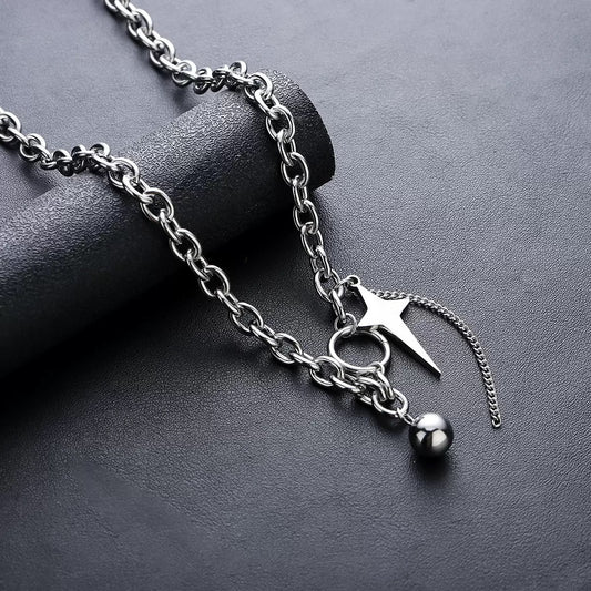 Chunky Monochrome Lightening Necklace (Unisex)