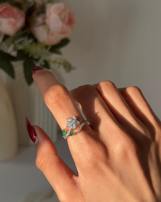 Garden-Girl Rhinestone Ring
