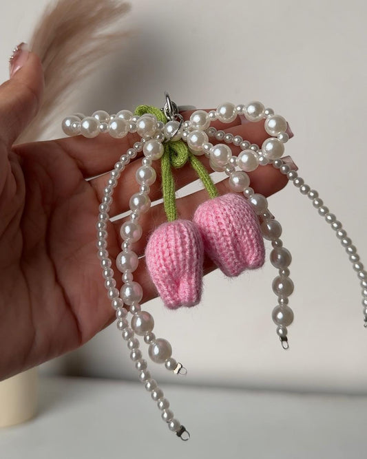 Kinda-Coquette Crochet Bag Charm