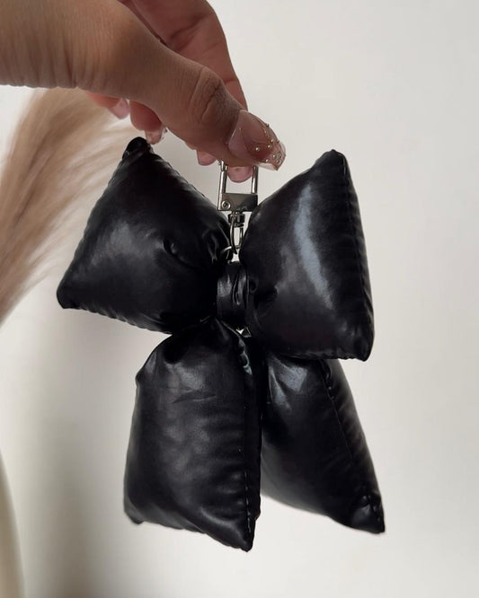 Pretty Puffy Bow Bag Charm