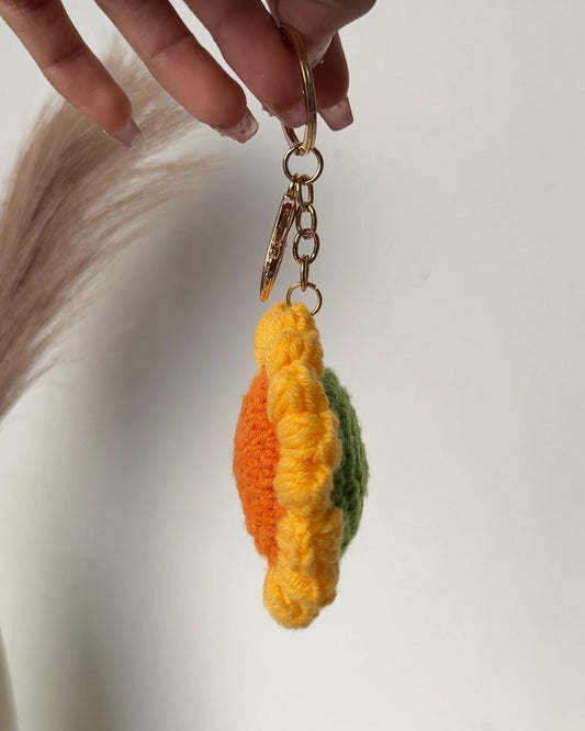 Summertime Sunflower Crochet Bag Charm