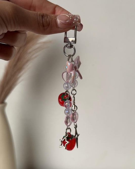 Sweet-pea Strawberry Bag Charm