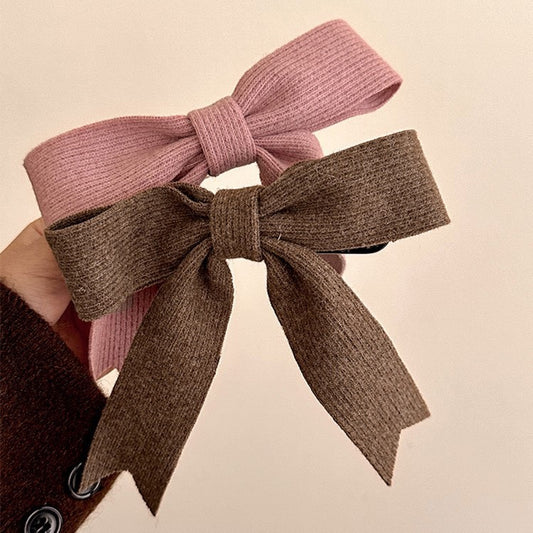 Pastel-snuggle Knitted Hair Bow