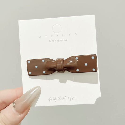 Mocha Muse Bow Hair Clip