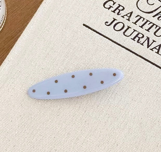 Minimalistic Polka Oval Hair Clip